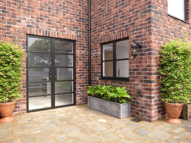 black aluminium french doors endurance